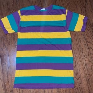 Men’s MARDI GRAS Striped Crewneck Pullover
